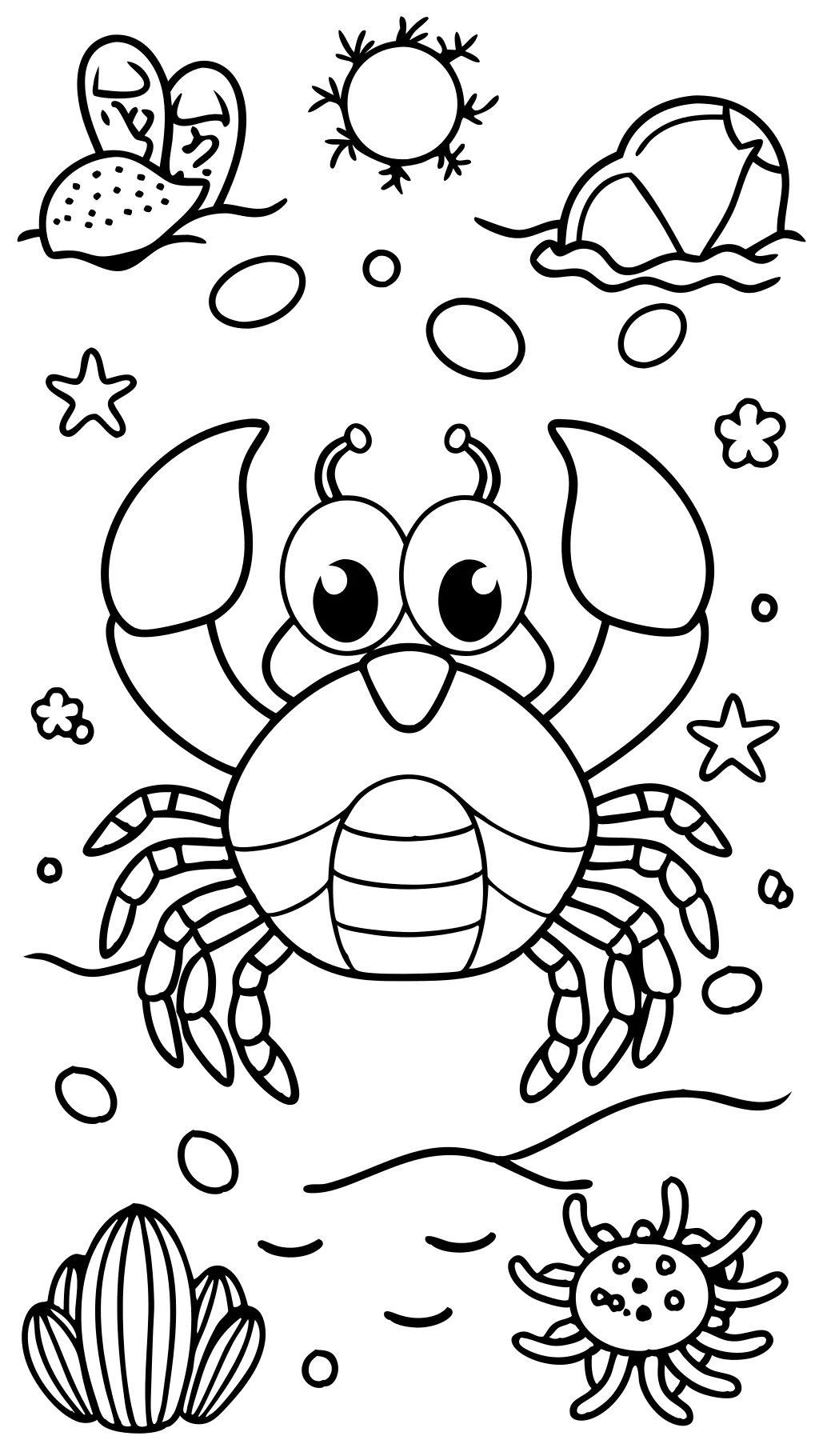 crab coloring page